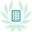 Practical Change Business Improvement icon represented by a laurel and checklist symbol.