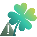 Practical Change risks and opportunities symbol represented by a warning sign and a lucky four-leaf clover.